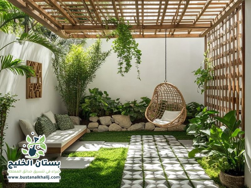 تنسيق حدائق حي لبن