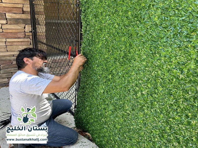 تركيب عشب حي الروضة
