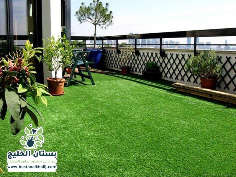 تركيب عشب حي الروضة
